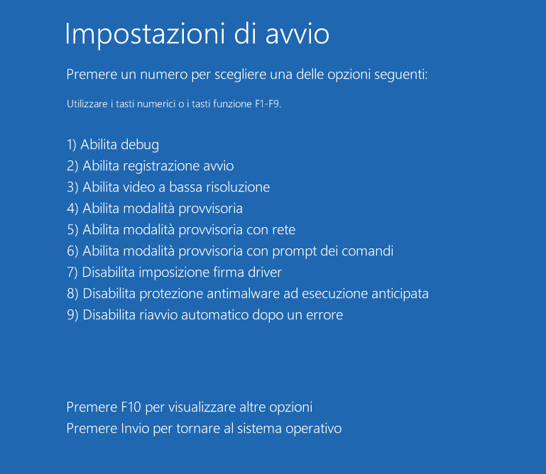 Modalità provvisoria Windows 10, come avviarla?