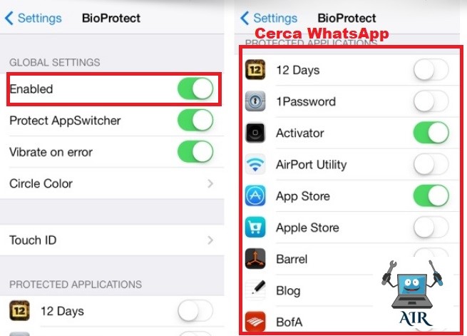 password per whatsapp