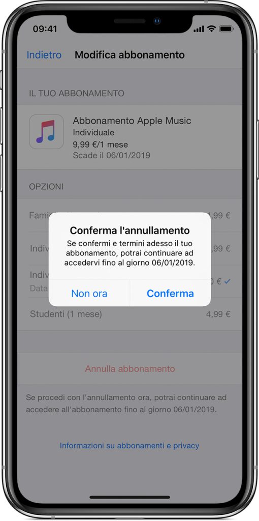 annullare abbonamento iclod
