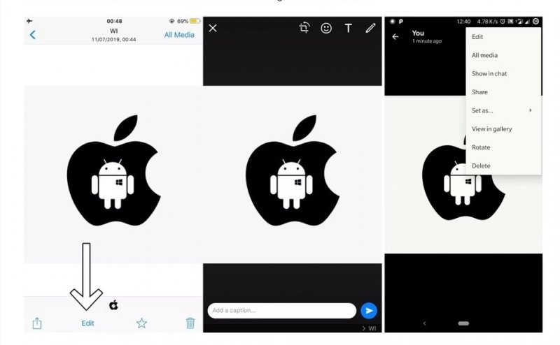 editor immagini WhatsApp