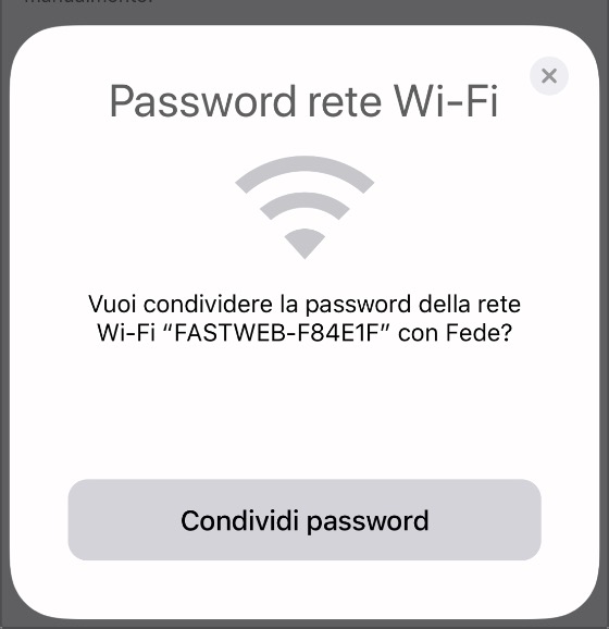 condivisione wi-fi